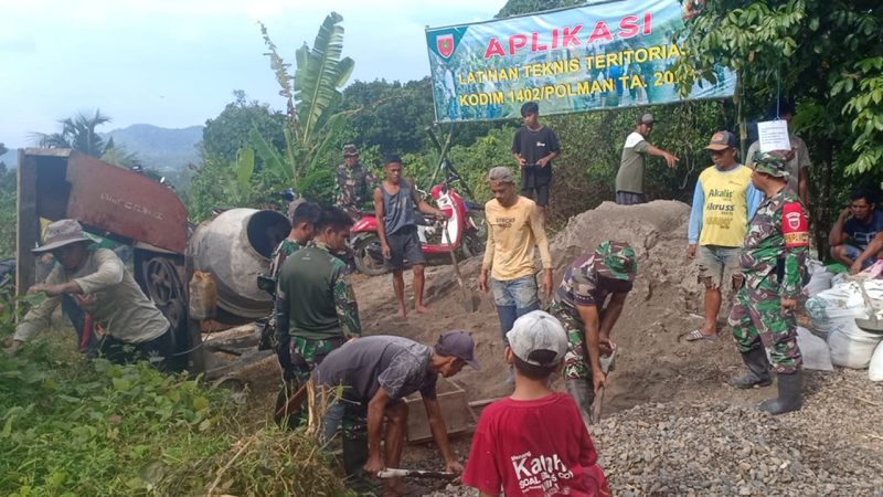 Cara Kodim Polman Bantu Tingkatkan Kesejahteraan Petani Lewat Karya Bakti