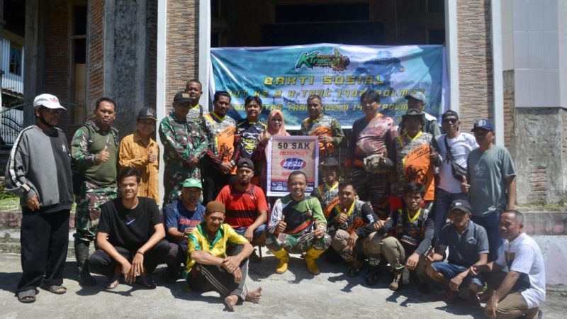 Komunitas Motor Trail K-Trac Polman Baksos di Lokasi TMMD Ke-116
