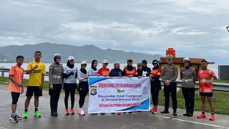 Ditlantas Polda Sulbar Ajak Masyarakat Kampanye Keselamatan Berkendara saat Car Free Day