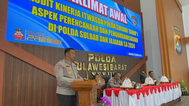 Irwasda Polda Sulbar Buka Kegiatan Taklimat Awal Audit Kinerja Tahap I