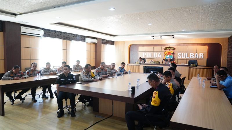 Kapolda Sulbar Ikuti Penandatanganan Nota Kesepahaman Antara Kemenhan dan Polri Secara Daring
