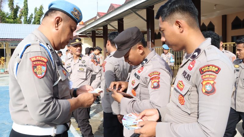 Propam Polres Majene Gelar Gaktiblin, Cek Kesiapan dan Sikap Tampang Personel