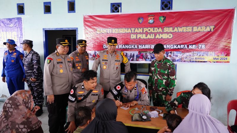 Polda Sulbar Gelar Bakti Kesehatan di Pulau Ambo, Sambut Hari Bhayangkara ke-78