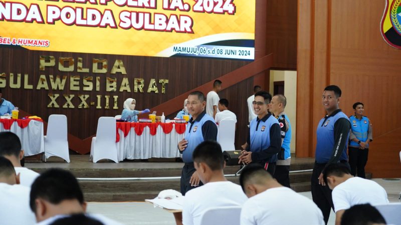 Wakapolda Sulbar Pantau Kegiatan Rikkes II Seleksi Bintara Polri