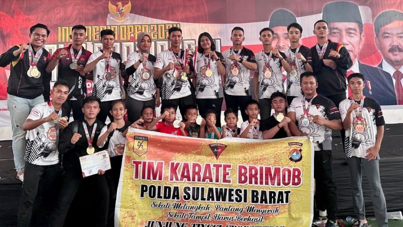 Di Piala Presiden, Tim Karate Brimob Polda Sulbar Raih Juara III Umum