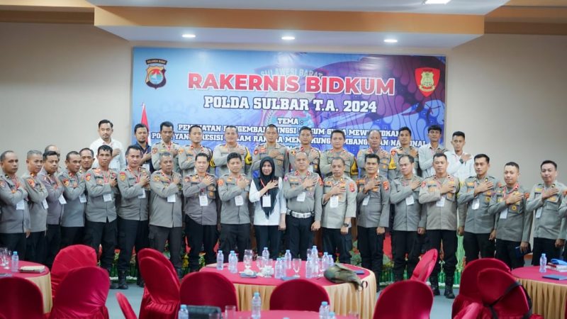 Bidkum Polda Sulbar Gelar Rakernis Tingkatkan Pengembangan Penguatan Hukum Personel
