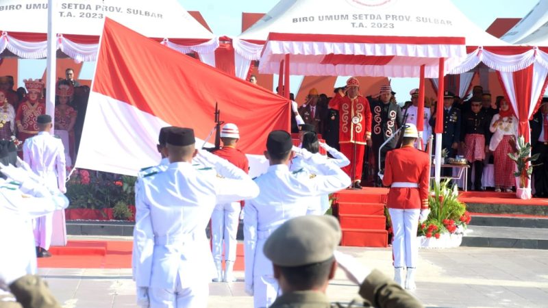 Untuk Pertama Kali, Pemprov Sulbar Upacara Kemerdekaan RI ke-79 di Anjungan Manakarra
