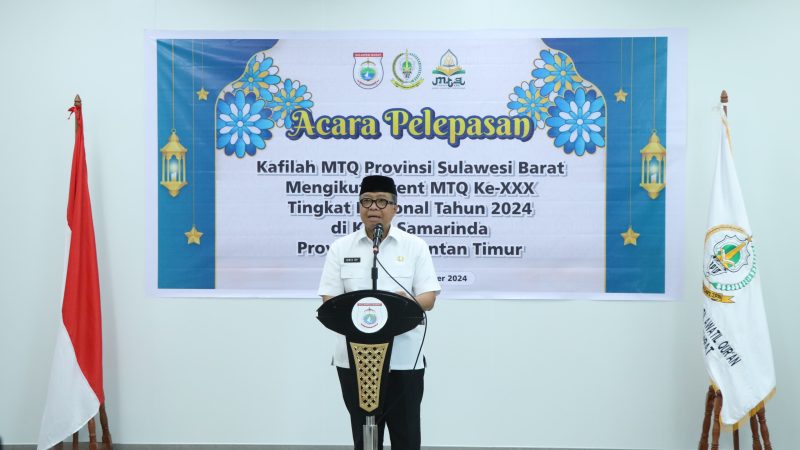 Sekprov Lepas 43 Kafilah Sulbar untuk Ikut MTQ XXX Nasional di Samarinda