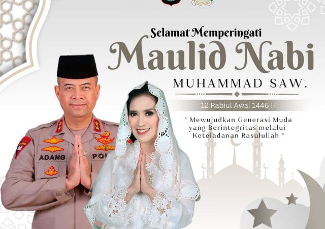 Kapolda Sulbar Ucapkan Selamat Memperingati Maulid Nabi Muhammad SAW 12 Rabiul Awal 1446 H