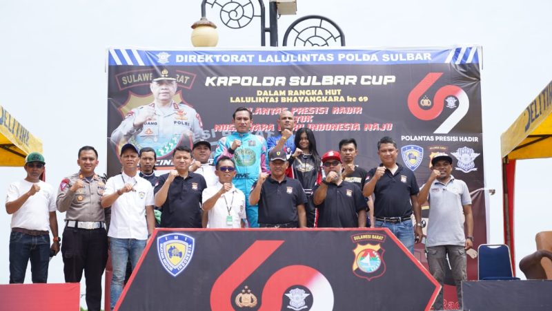 HUT Lalu Lintas, Wakapolda Sulbar Buka Kegiatan Drag Race