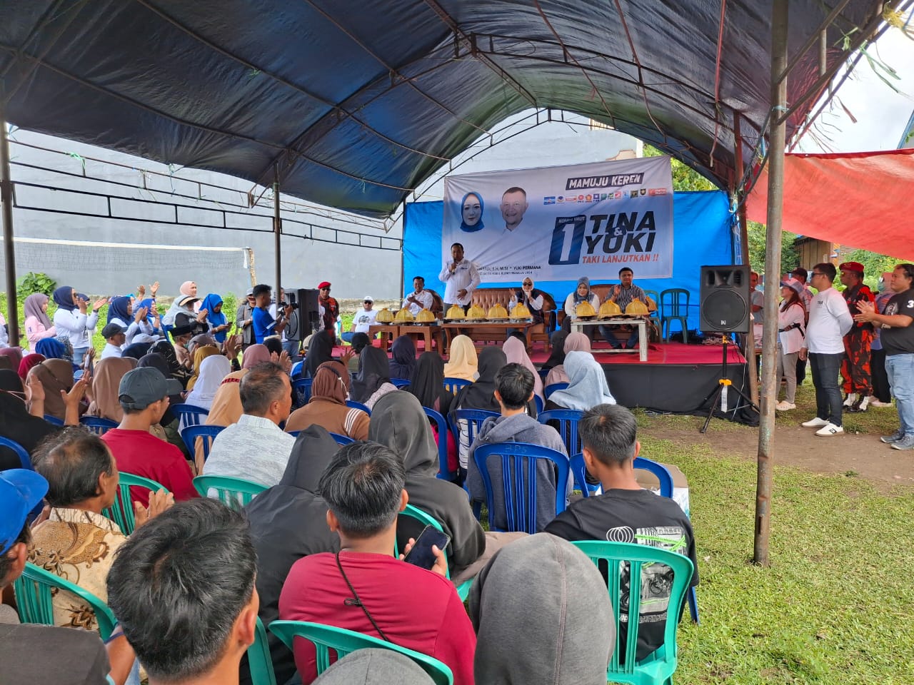 Masramjaya Ajak Warga Simboro Menangkan Tina-Yuki