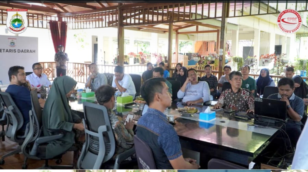 Persiapkan FGD Penilaian Interviu Evaluasi SPBE, Tim Koordinasi Pemprov Sulbar Lakukan Briefing