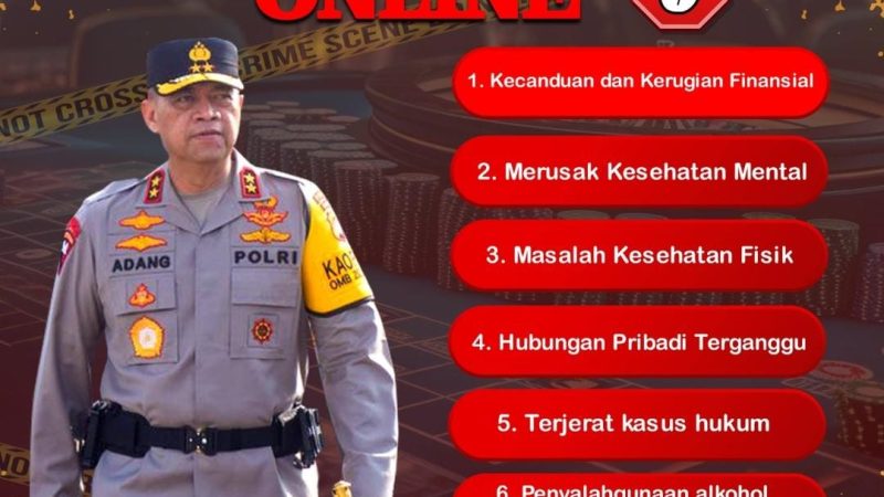 7 Poin Penting Bahaya Judi Online yang Disampaikan Kapolda Sulbar