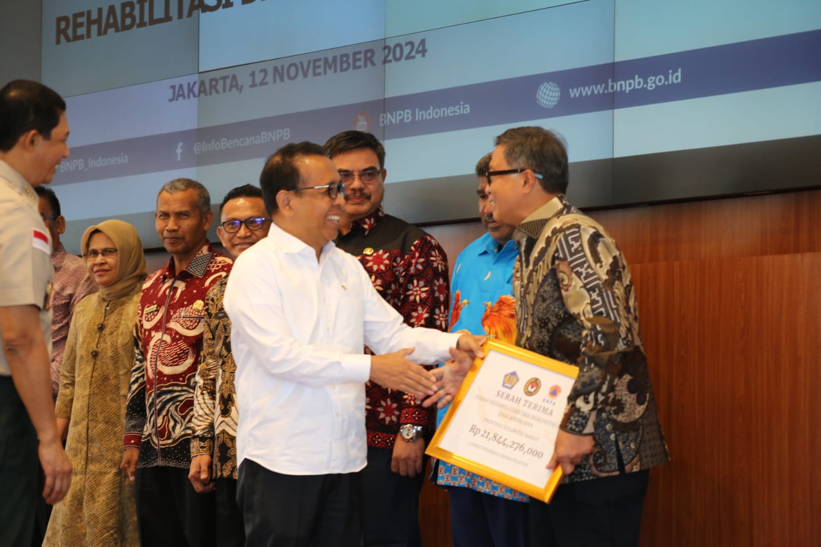 Pemprov Sulbar Terima Hibah dari BNPB