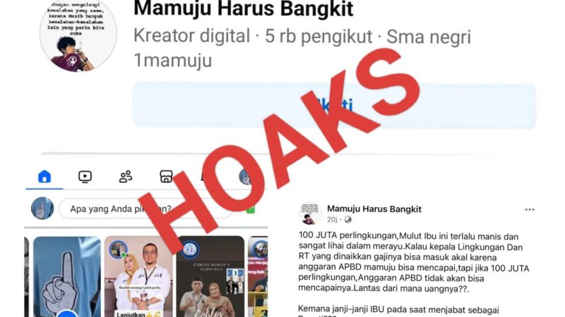 Koalisi Mamuju Keren Himbau Masyarakat Waspadai Akun Palsu yang Mencemarkan Tina-Yuki