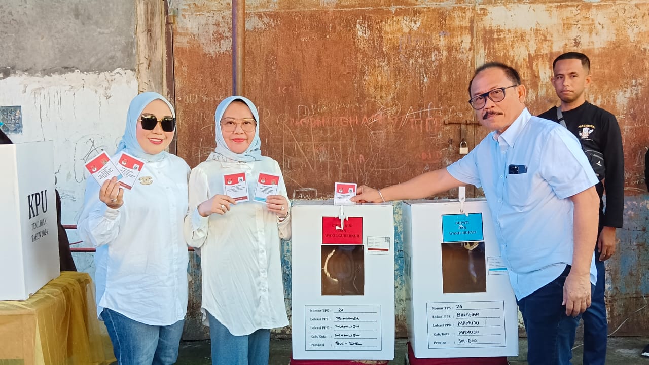 SDK Salurkan Hak Pilihnya di TPS 24 Binanga Mamuju