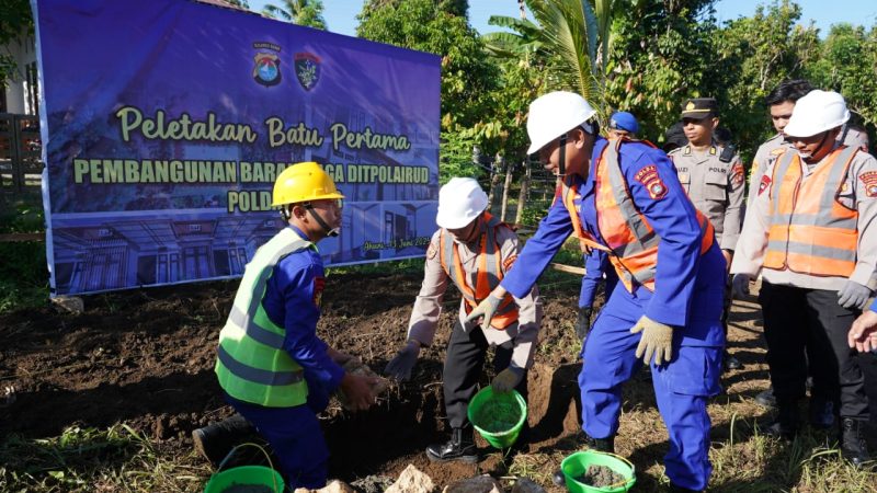 Kapolda Sulbar Pimpin Peletakan Batu Pertama Barak Siaga Dit Polairud