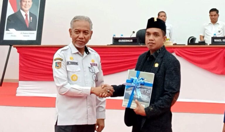 DPRD Sulbar Terima Dokumen RPJMD 2025–2029 dari Pemprov