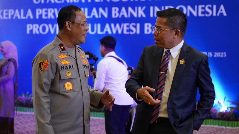 Wakapolda Sulbar Hadiri Pengukuhan Kepala Perwakilan BI Sulbar
