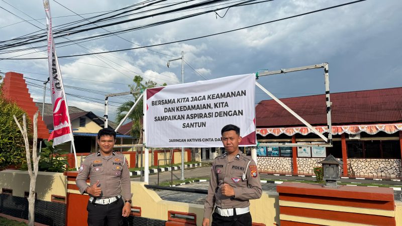 Lewat Spanduk, Ditlantas Polda Sulbar Gencarkan Kampanye Anti Anarkisme