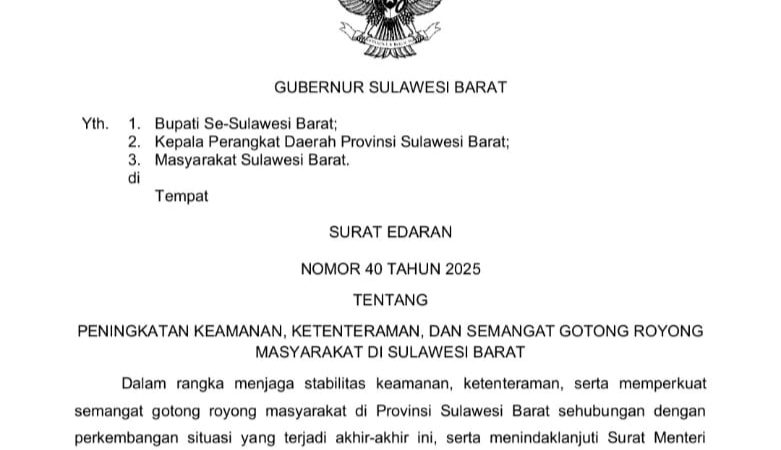 Gubernur Sulbar: Masyarakat Jangan Mudah Terprovokasi Isu Tidak Jelas, Utamakan Musyawarah