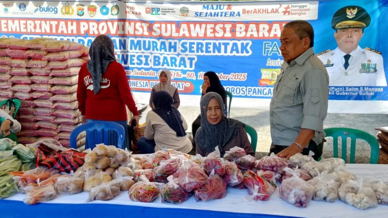 Distapang Sulbar Kembali Melaksanakan Gelar Gerakan Pangan Murah di Mamuju