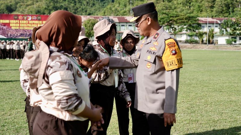 Wakapolda Sulbar Beri Suntikan Motivasi Kepada Para Peserta Persami Korps Kadet