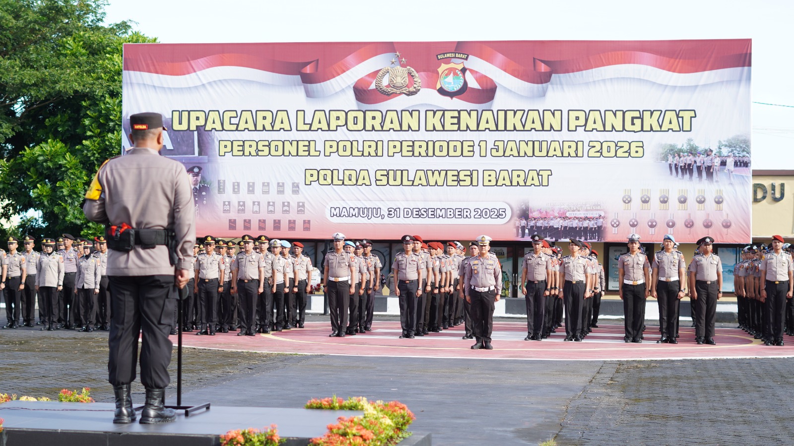 222 Personel Polda Sulbar Naik Pangkat di Akhir Tahun 2026