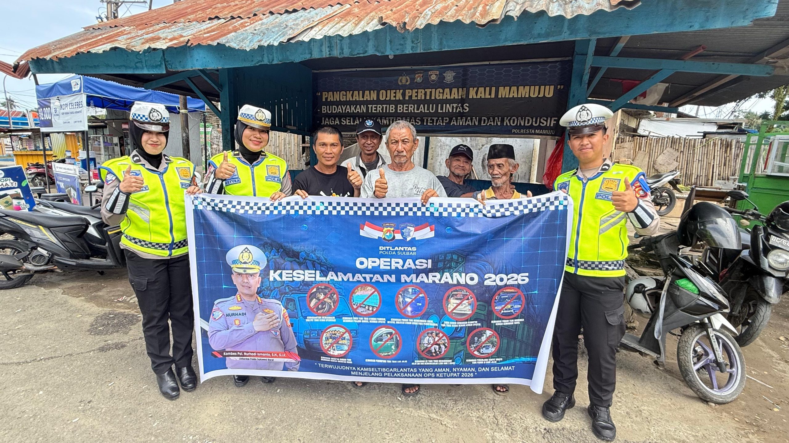 Ditlantas Polda Sulbar Sasar Komunitas Ojek di Kali Mamuju Ajak Jadi Pelopor Tertib Berkendara