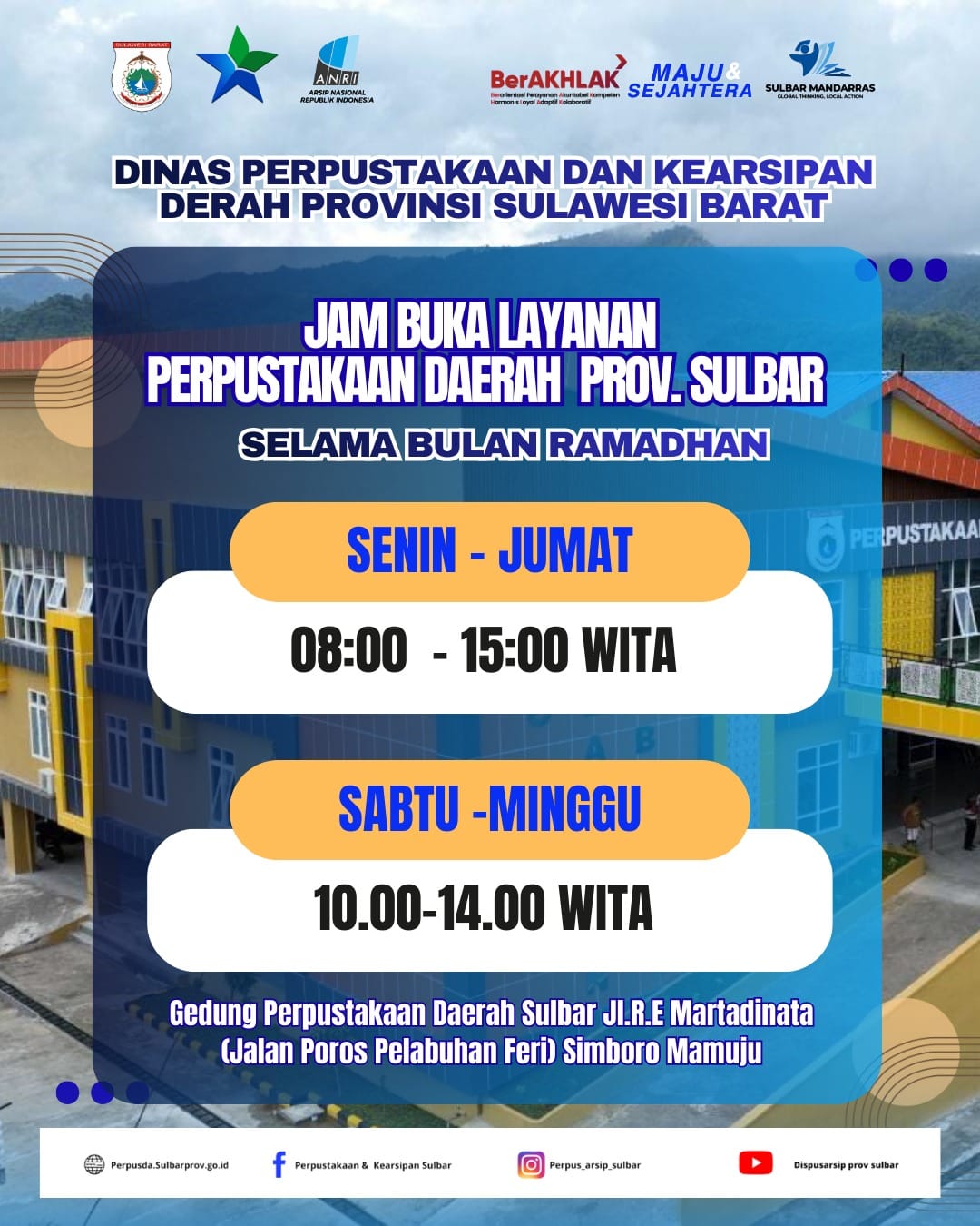 Ramadhan Produktif, Perpusip Sulbar Tetap Buka 7 Hari Layani Masyarakat