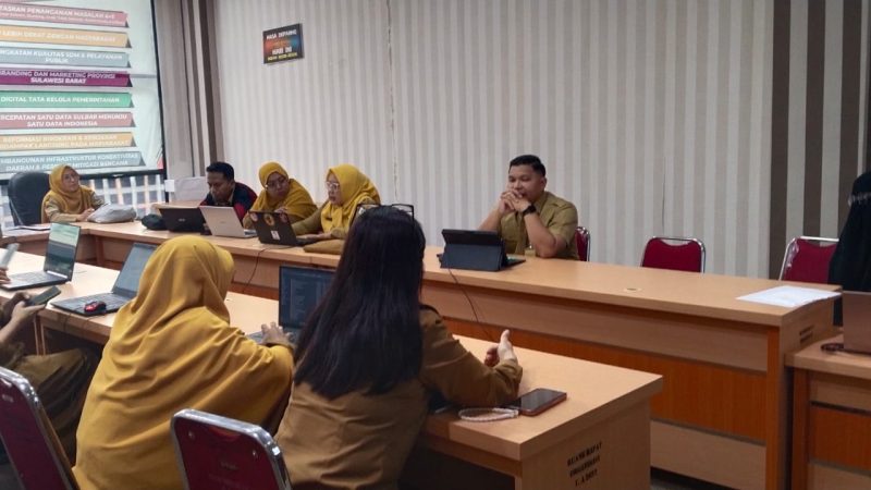 Biro Organisasi Setda Sulbar Fasilitasi Verval Data Capaian Kinerja Perangkat Daerah Tahun 2025