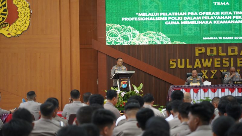 Pelatihan Pra Operasi Ketupat Digelar, Kapolda Sulbar Ingatkan Penyesuaian Taktis