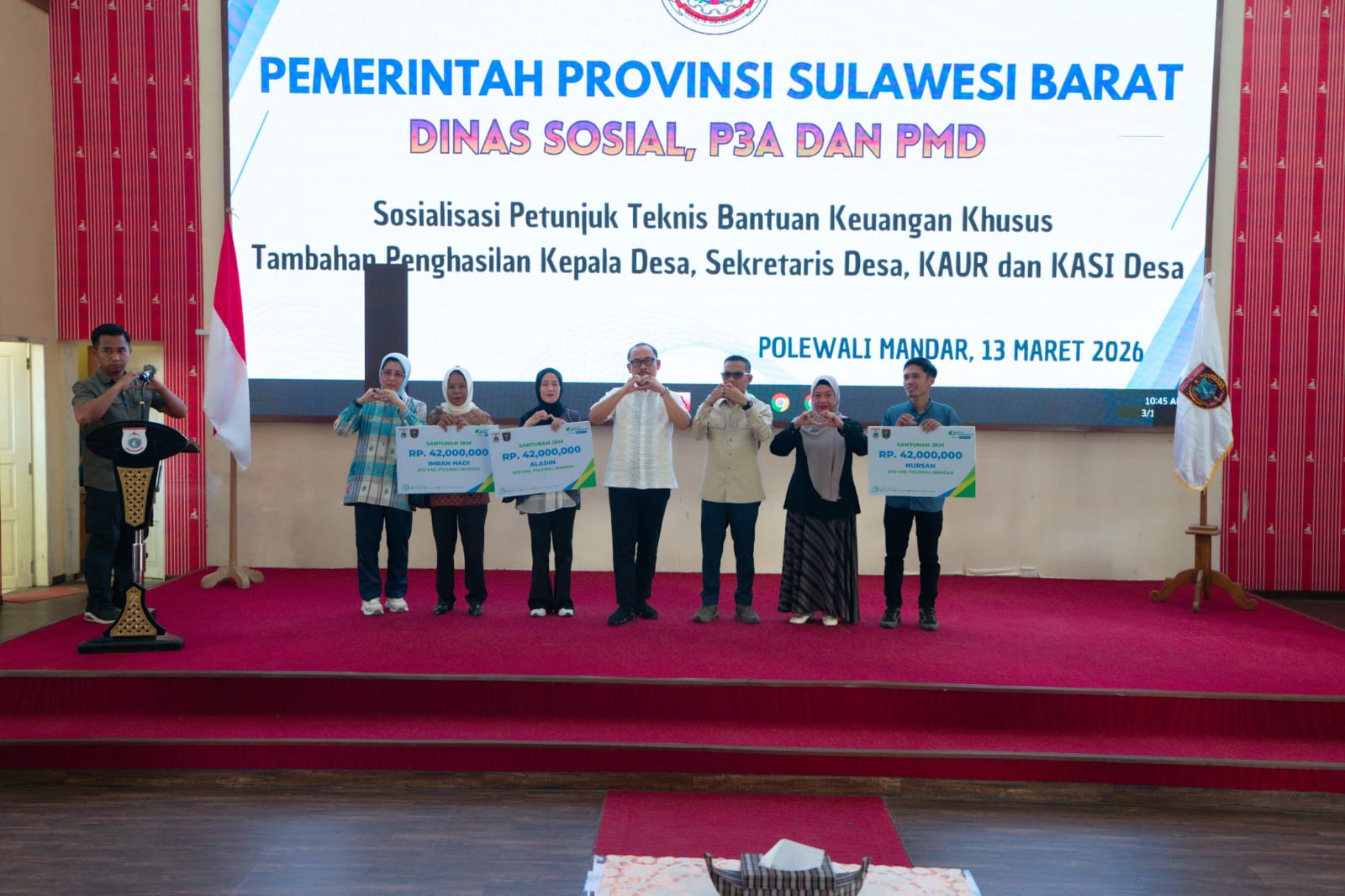 SDK Hadiri Sosialisasi BKK Desa di Polman, 173 Desa Terima Bantuan Rp3,3 Miliar