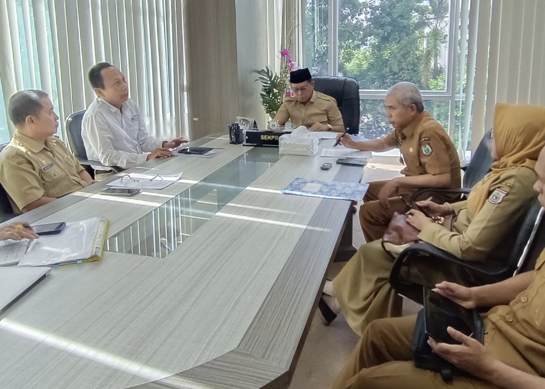 DLHK Sulbar dan Forum DAS Audiensi dengan Sekda Bahas Tindak Lanjut Ground Check di DAS Mapilli