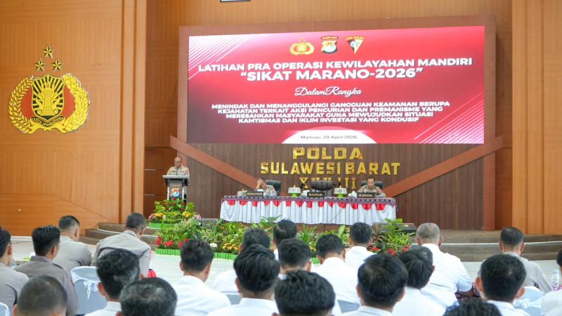 Kapolda Sulbar Pimpin Pelatihan Pra Operasi Sikat Marano 2026
