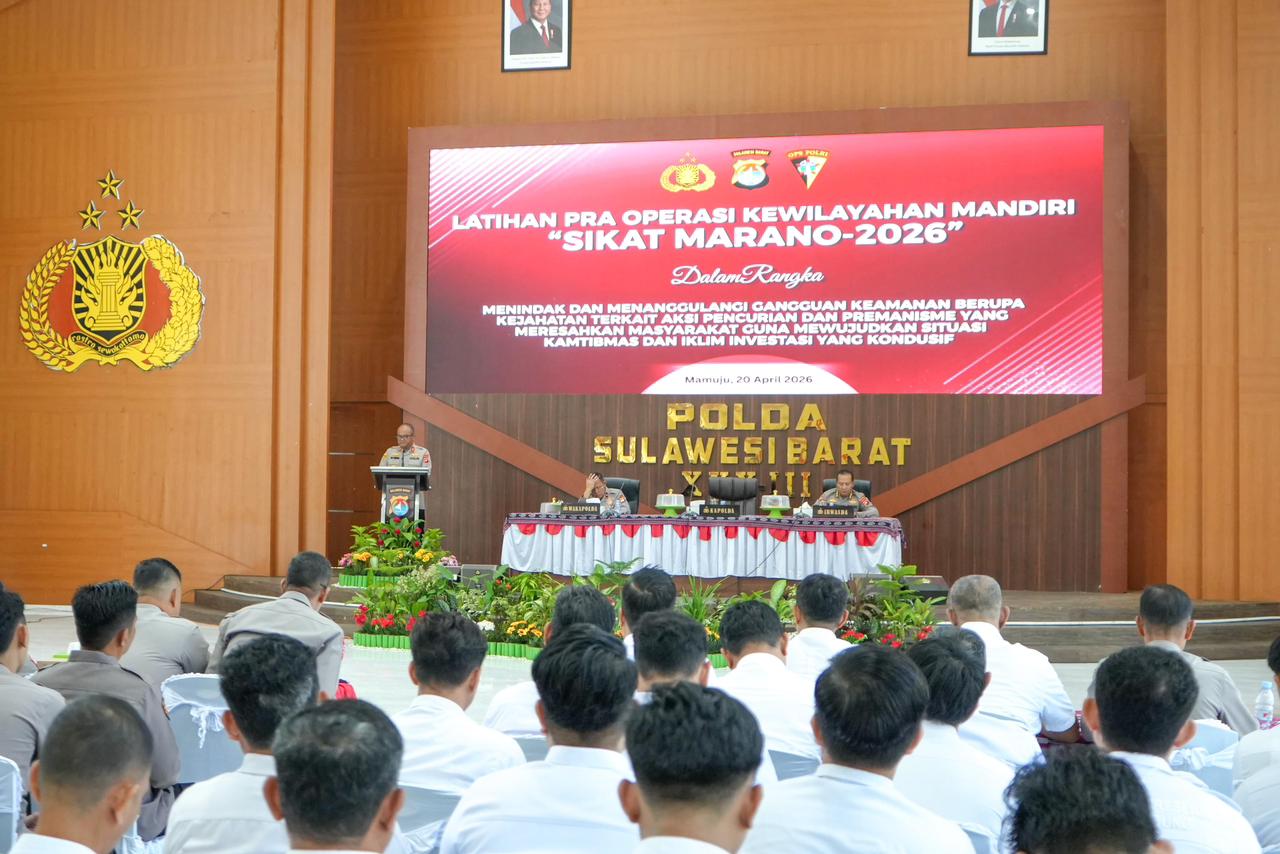 Kapolda Sulbar Pimpin Pelatihan Pra Operasi Sikat Marano 2026