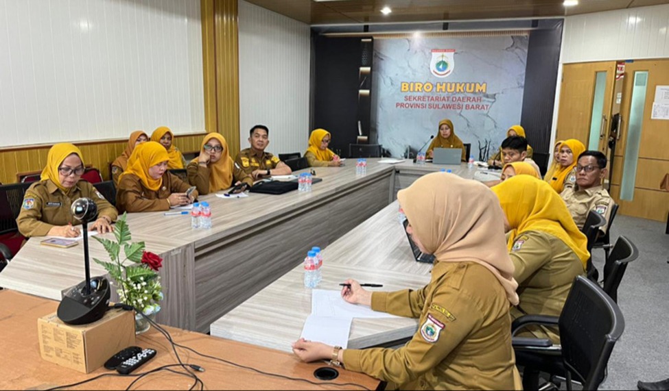 Biro Hukum Setda Sulbar Percepat Tindak Lanjut Pelaporan Data Penilaian Kepatuhan HAM