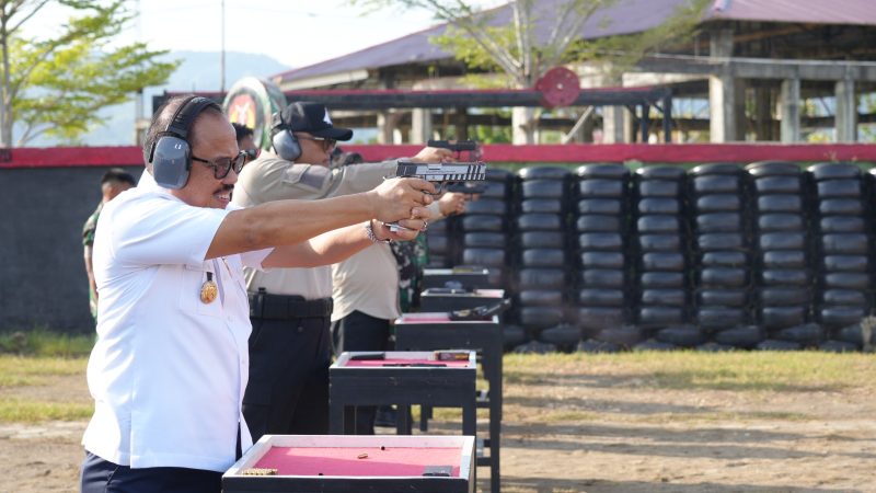 Keseruan HUT Bhayangkara ke-80 di Polda Sulbar Diwarnai Eksebisi Menembak Forkopimda