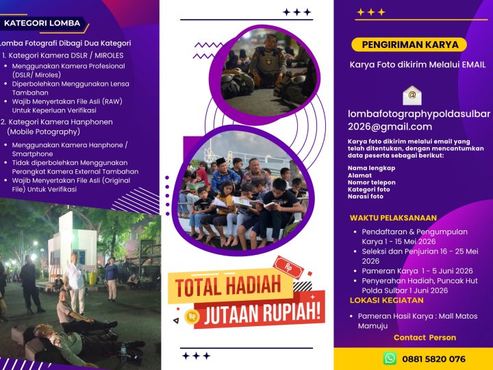 Lomba Fotografi Polda Sulbar Hadir dengan Tema Unik