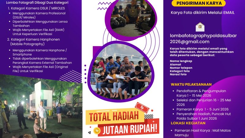 Lomba Fotografi Polda Sulbar Hadir dengan Tema Unik