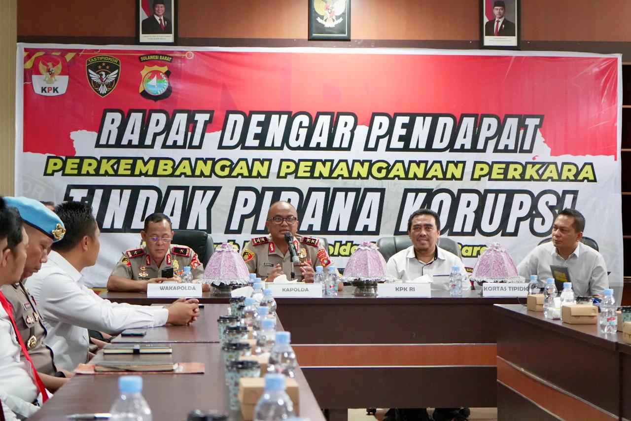 Kupas Tuntas Penanganan Perkara Korupsi, Kapolda Sulbar Pimpin RDP