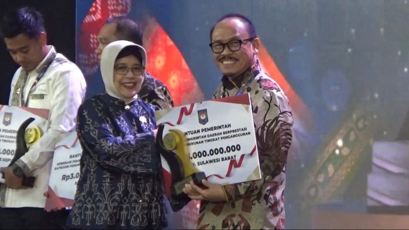 Sulbar Juara I Se-Sulawesi Turunkan Pengangguran, Gubernur: Ini Anugerah untuk Rakyat, Bukan untuk Saya