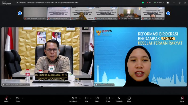 Perkuat Akuntabilitas Kinerja, Pemprov Sulbar Pacu Peningkatan Nilai SAKIP