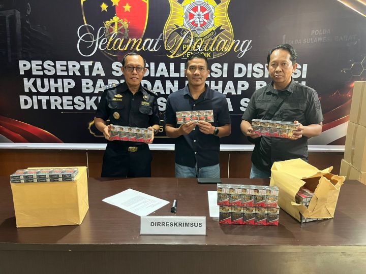 Polda Sulbar Gerebek Gudang Rokok Diduga Ilegal di Polman, 64 Dos Diamankan
