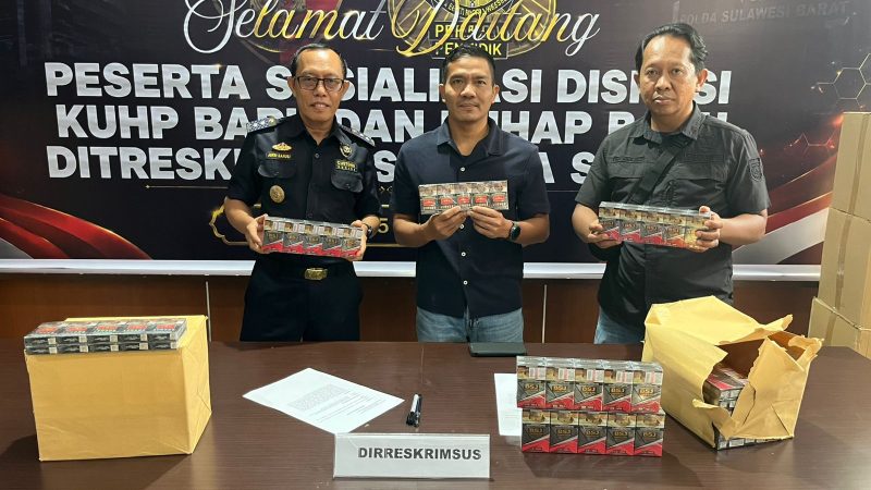 Polda Sulbar Gerebek Gudang Rokok Diduga Ilegal di Polman, 64 Dos Diamankan