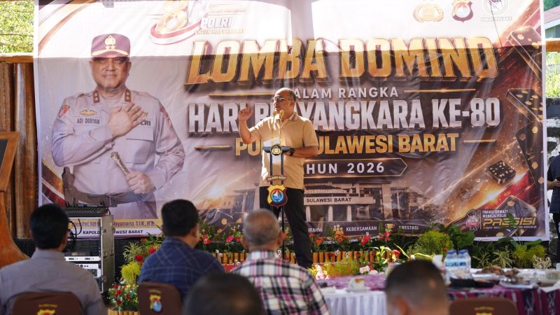 Kapolda Sulbar Buka Lomba Domino Hari Bhayangkara ke-80, 1.120 Peserta Adu Strategi