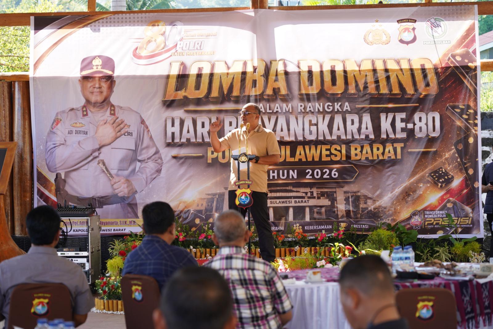 Kapolda Sulbar Buka Lomba Domino Hari Bhayangkara ke-80, 1.120 Peserta Adu Strategi