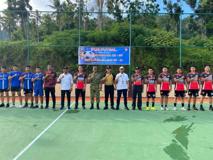 Wakapolda Sulbar Resmi Buka Turnamen Tenis dan Futsal Hari Bhayangkara ke-80