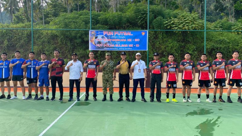 Wakapolda Sulbar Resmi Buka Turnamen Tenis dan Futsal Hari Bhayangkara ke-80
