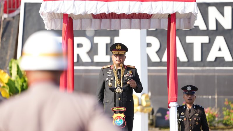 Pimpin Upacara HUT Bhayangkara ke-80, Kapolda Sulbar Tegaskan Komitmen Polri yang Profesional dan Humanis